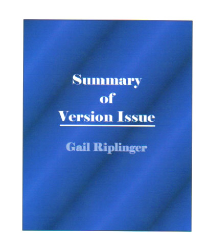 Summary of Bible Version Issue by Riplinger